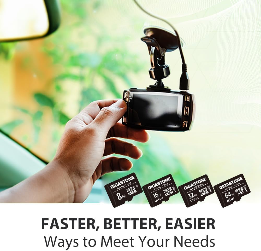 32GB Micro SD Card 5-Pack, Full HD Video, Surveillance Security Cam Action Camera Drone, 90Mb/S Micro SDHC UHS-I U1 C10 Class 10